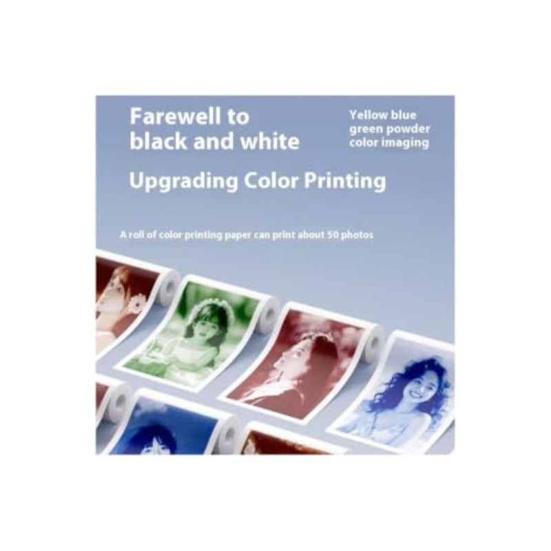 instant print camera for home and school use, thermal paper, white, ink-free instant photo printing - Image 5