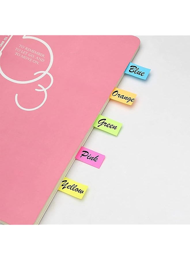 Bolivia's - 5 Color Sticky Notes Paper Sticky Note Set With Spiral Binding Tabs Stickers Pocket Size Spiral Sticky Note Pad Assorted Primary Colors 125 Sticky Notes + 125 Color Strips - Image 1