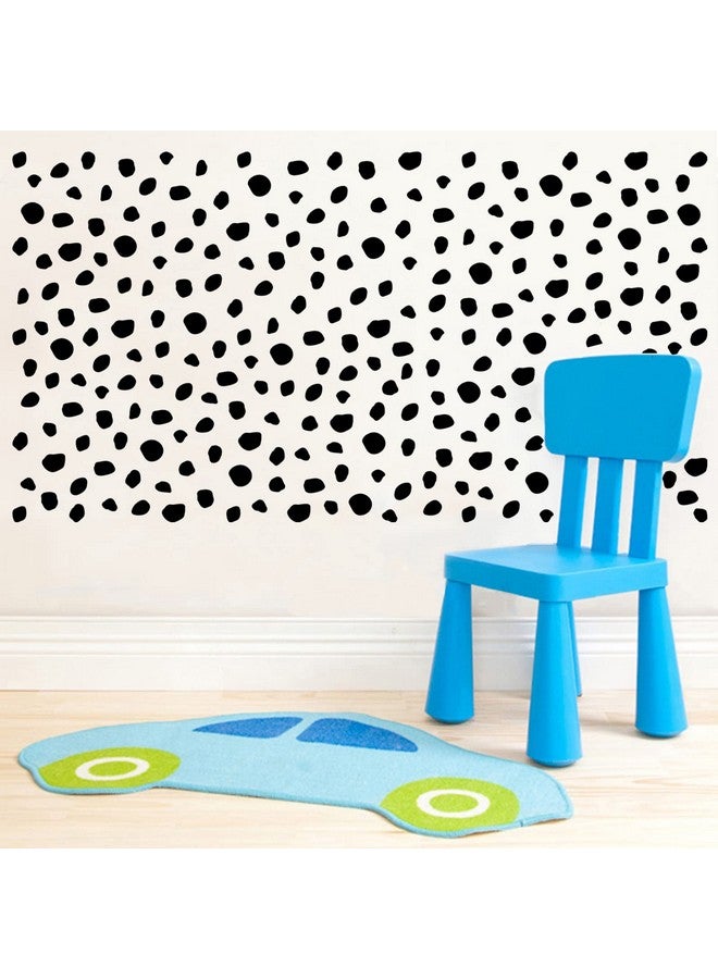 thovorrnl 256 Pieces Polka Dots Wall Decals, Irregular Polka Dot Wall Stickers, Removable Vinyl DIY Minimalist Geometric Art Wall Mural for Kids Bedroom Living Room Nursery Door Tile (Black) - Image 3