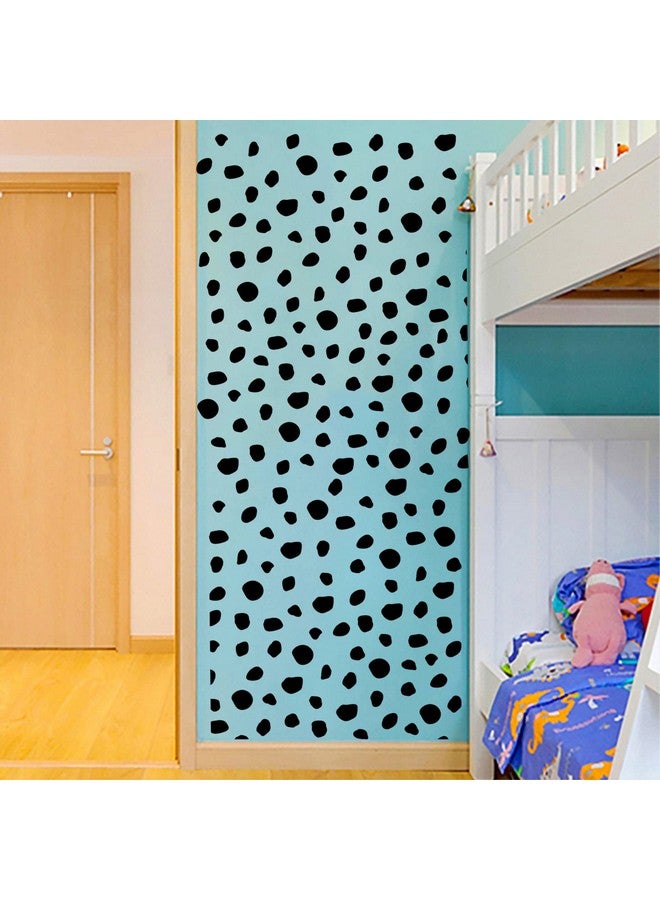 thovorrnl 256 Pieces Polka Dots Wall Decals, Irregular Polka Dot Wall Stickers, Removable Vinyl DIY Minimalist Geometric Art Wall Mural for Kids Bedroom Living Room Nursery Door Tile (Black) - Image 4