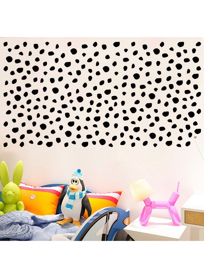 thovorrnl 256 Pieces Polka Dots Wall Decals, Irregular Polka Dot Wall Stickers, Removable Vinyl DIY Minimalist Geometric Art Wall Mural for Kids Bedroom Living Room Nursery Door Tile (Black) - Image 5