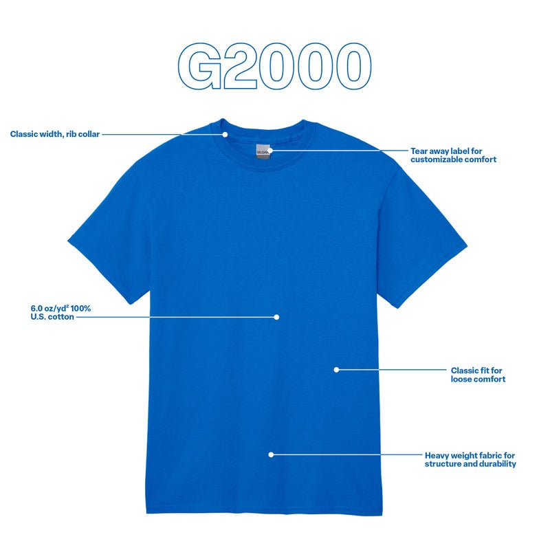 Gildan Unisex Adult Ultra Cotton T-shirt, Style G2000, Multipack, Orchid (2-pack), X-Large US - Image 5