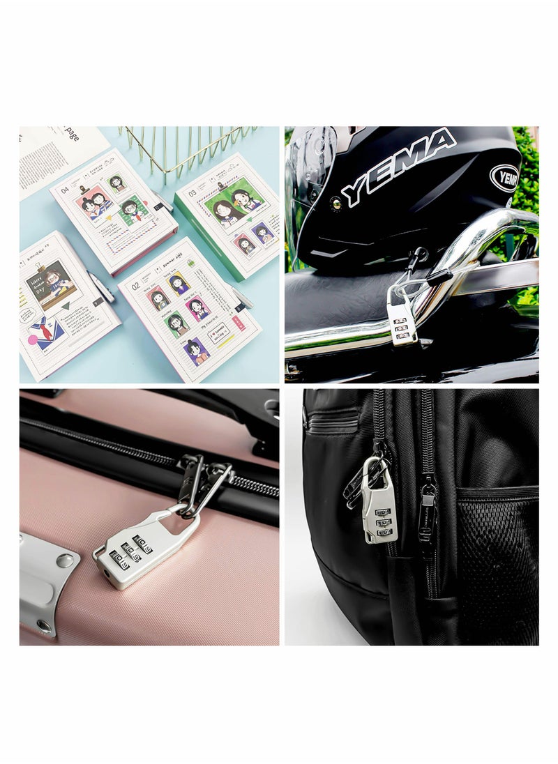 Excefore Luggage Locks, Password Travel Lock 3 Digit Sliding Colour Combination Padlocks for Travel Bag Suitcases Backpacks Storage Cabinets (6 Colors)  - Image 5