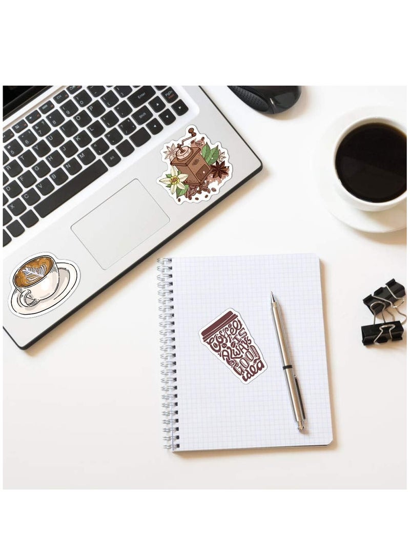 50 Pieces Retro Coffee Stickers  - Image 5