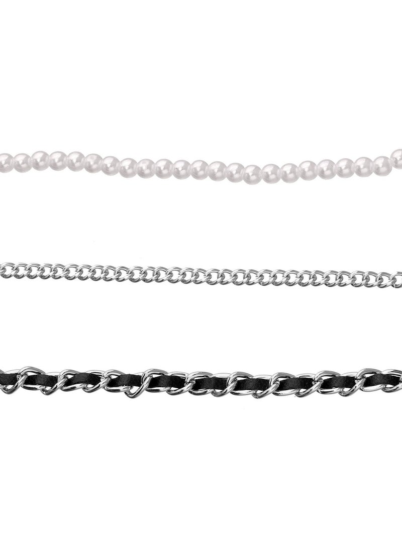 KASTWAVE Women's Pearl Leather Eyeglass Chain - Image 3