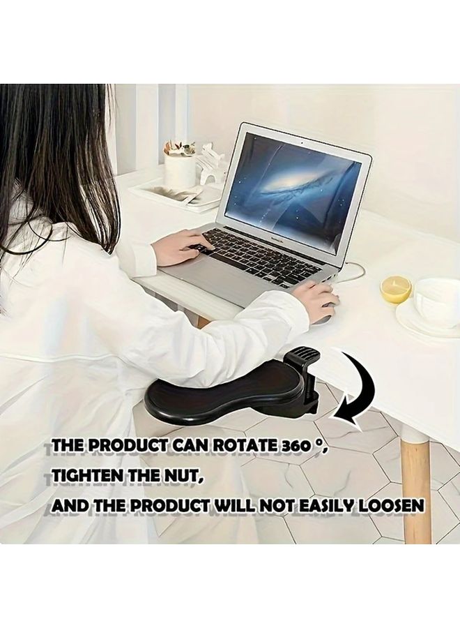 Black Ergonomic Wrist Support Elbow Pad Posture Corrector Reduces Fatigue Non Slip Base - Image 5