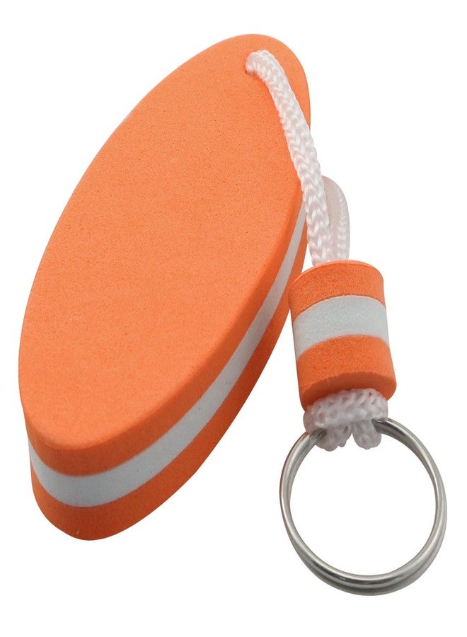DGHAOP 2pcs Floating Key Ring Glow in Dark, Yellow and Orange Water Buoyant Key Chain, Boat Key Chains for Fishing, Sailing, Surfing, Swimming, Water Sports - Image 2