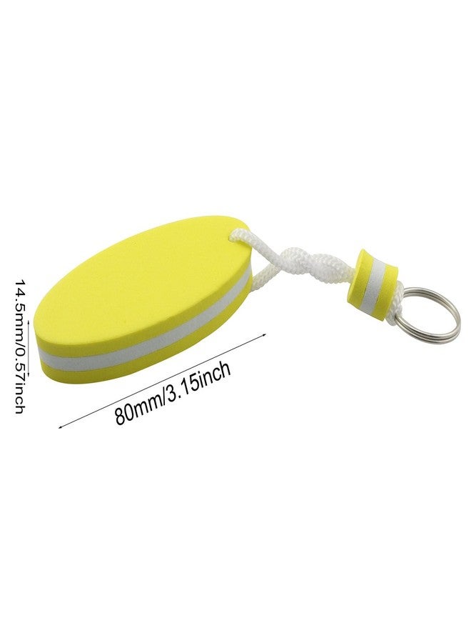 DGHAOP 2pcs Floating Key Ring Glow in Dark, Yellow and Orange Water Buoyant Key Chain, Boat Key Chains for Fishing, Sailing, Surfing, Swimming, Water Sports - Image 3
