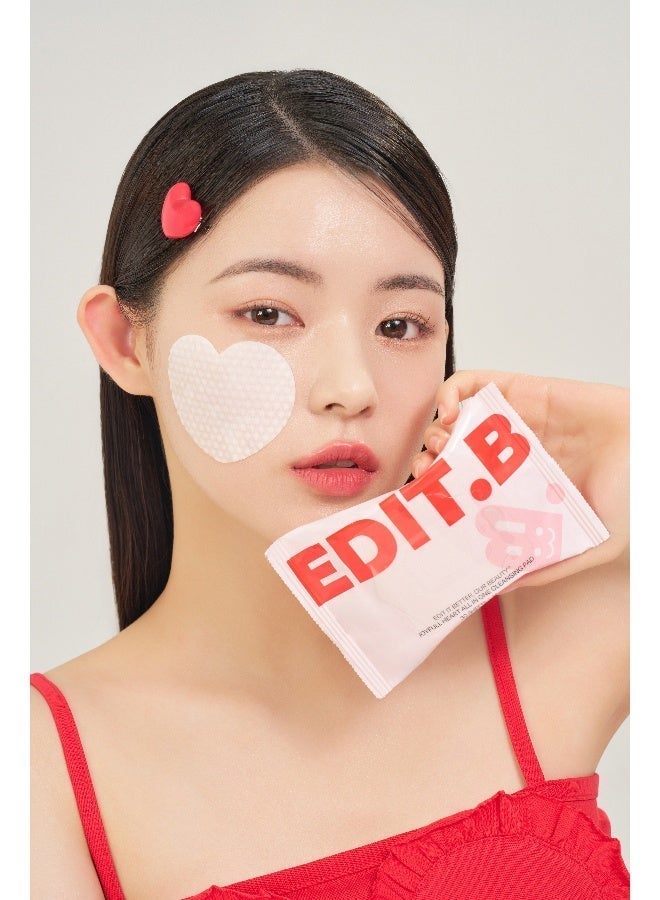 EDIT.B Joyfull Heart All In One Cleansing Pad 30 Sheets - Image 4