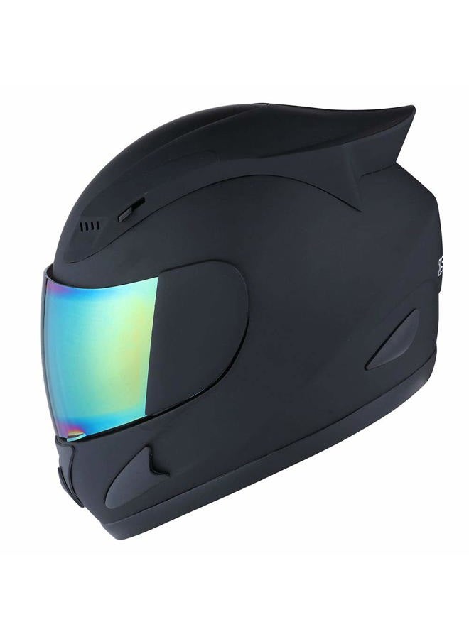1STORM MOTORCYCLE BIKE FULL FACE HELMET MECHANIC MATT BLACK - Image 1