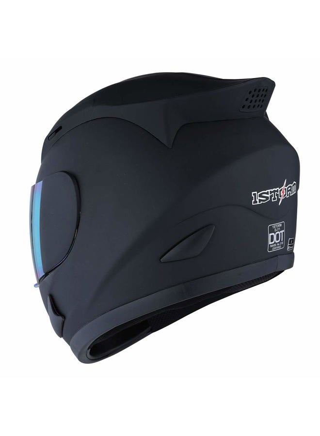 1STORM MOTORCYCLE BIKE FULL FACE HELMET MECHANIC MATT BLACK - Image 5