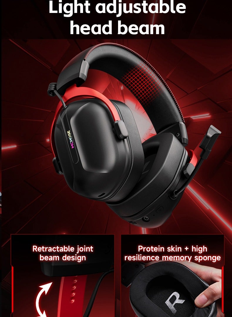 مكشوزي سماعة الألعاب اللاسلكية S9 Pro، سماعات RGB، سماعات أذن منخفضة التأخير، سماعات أذن ثلاثية الأوضاع، ملحقات مخصصة لألعاب الرياضات الإلكترونية - Image 4