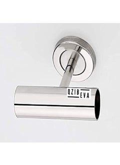 QZibeva QZIBEVA Pack 1 Pcs Steel Curtain Rod Jointer Connector Bracket Support Silver for 1 Inch Rods Ceiling Wall Support Code CST2  - Image 1