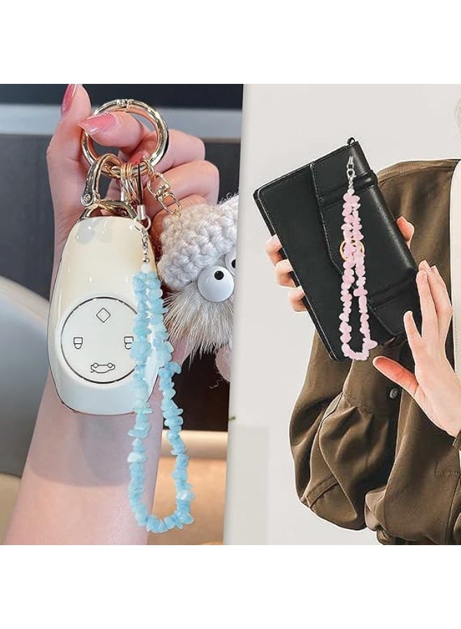 CLENEA Pink crystal Cell Phone Lanyard Strap, Natural Gemstone Charms, Adjustable Length Universal Fit, Multifunctional for Phones, Keychains, Bags, Ideal for Daily Use, Adds Style and Convenience - Image 4