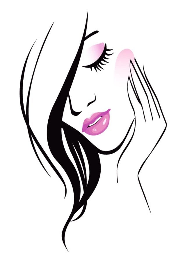 Akki World Makeup Girl with Cute Black Hair Wall Sticker for Kids Room, Restaurant, Cafe, Bedroom, Living Room (Size - 31 Cm X 45 Cm) - Image 1