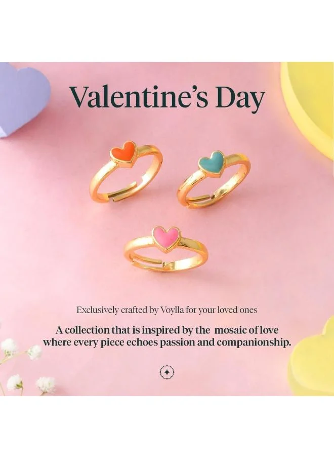 فويلا Valentine's Day Mosaic Heart Earrings