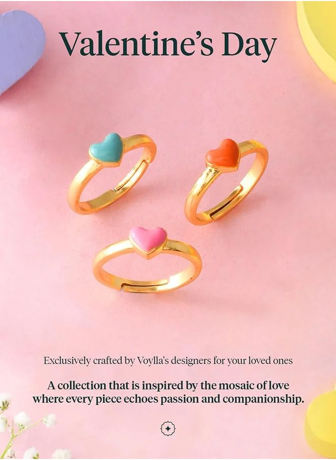 فويلا Valentine's Day Mosaic Heart Earrings