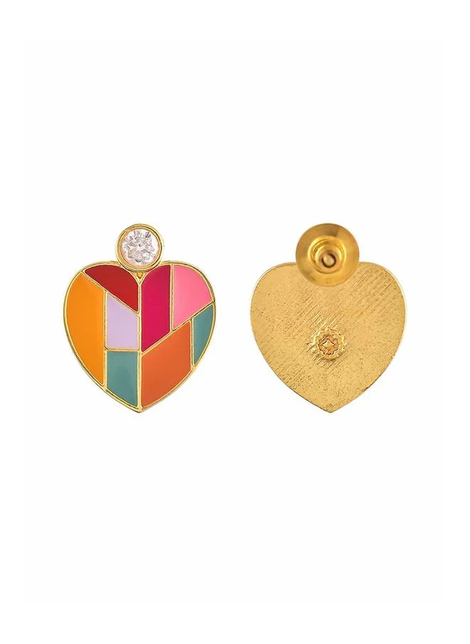 فويلا Valentine's Day Mosaic Heart Earrings