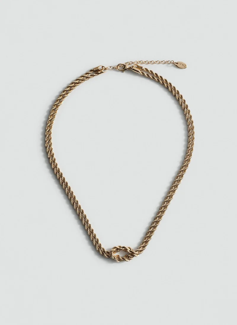 MANGO Braided Chain Necklace