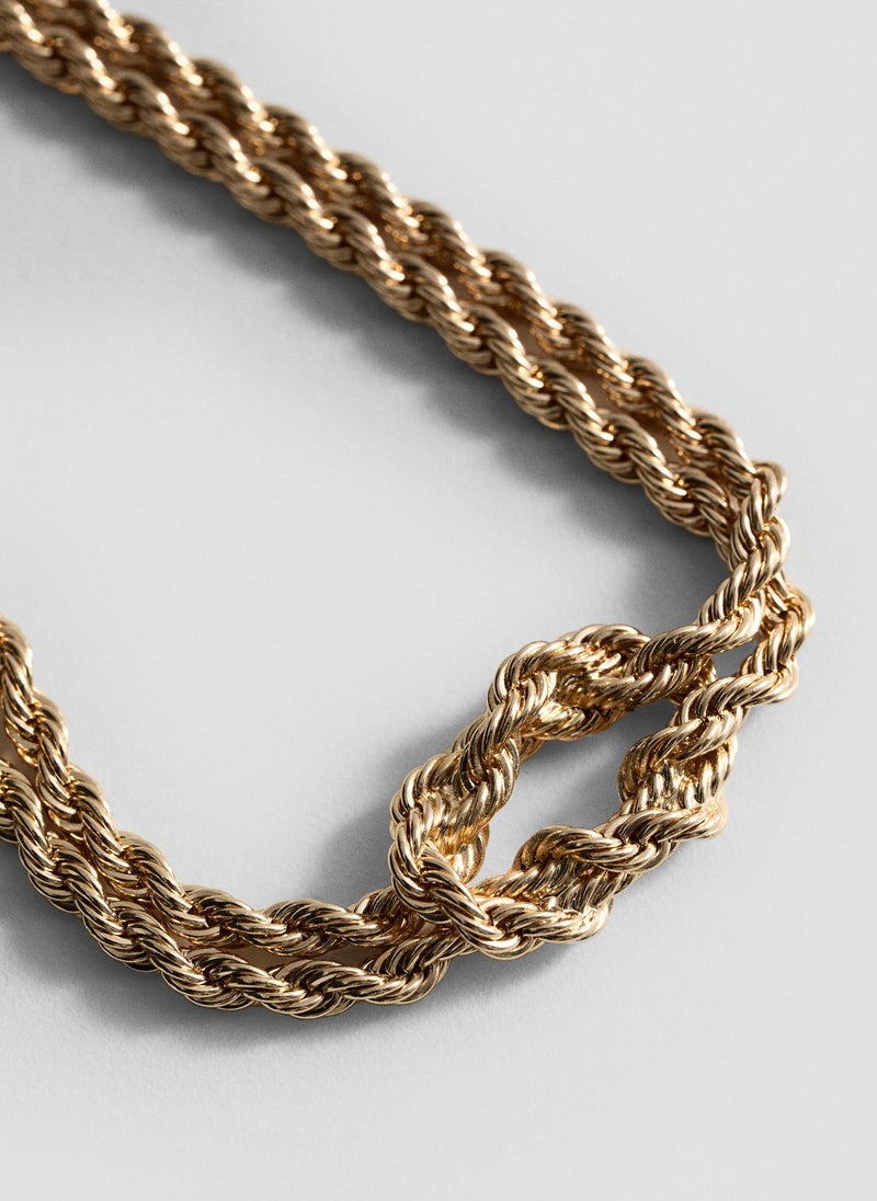 MANGO - Braided Chain Necklace - Image 1