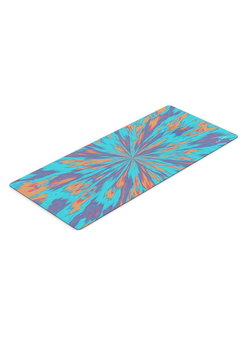 HUE PAD HUEPAD ISOFLOW SERIES, Premium Mousepads, HYDRAGLIDE™ Fabric Gaming Mouse pad, XL Desk Pad with Carry Case Tube (XL: 90x40cm, HYPERJUMP, CAYAN)  - Image 2