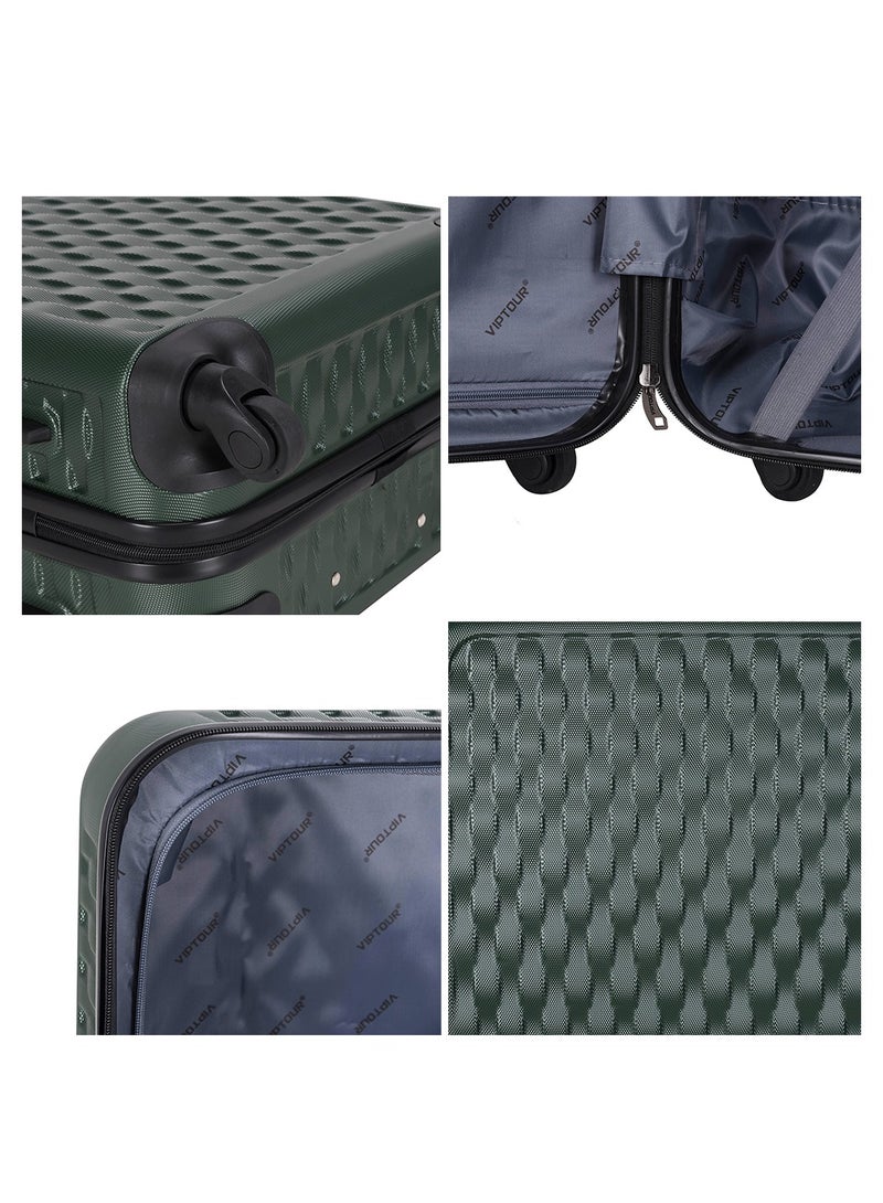 VIPTOUR ABS Hardside 3 Piece Trolley Luggage Set  Spinner Wheels with Number Lock 20/24/28 Inches - Image 4