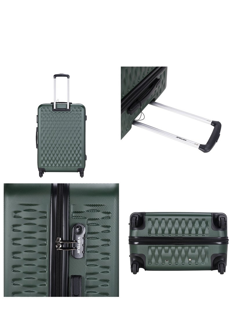VIPTOUR ABS Hardside 3 Piece Trolley Luggage Set  Spinner Wheels with Number Lock 20/24/28 Inches - Image 3
