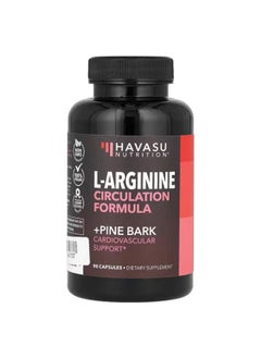 L-Arginine Circulation Formula + Pine Bark, 90 Capsules