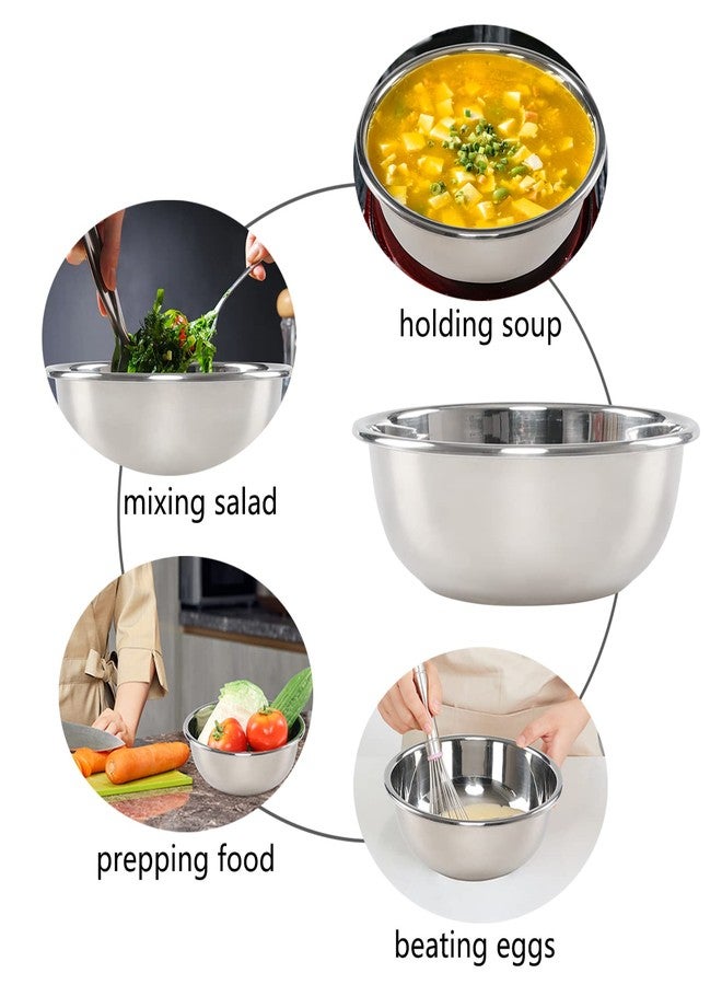 Hespama 6 Pack Stainless Steel Mixing Bowl Set - Image 4