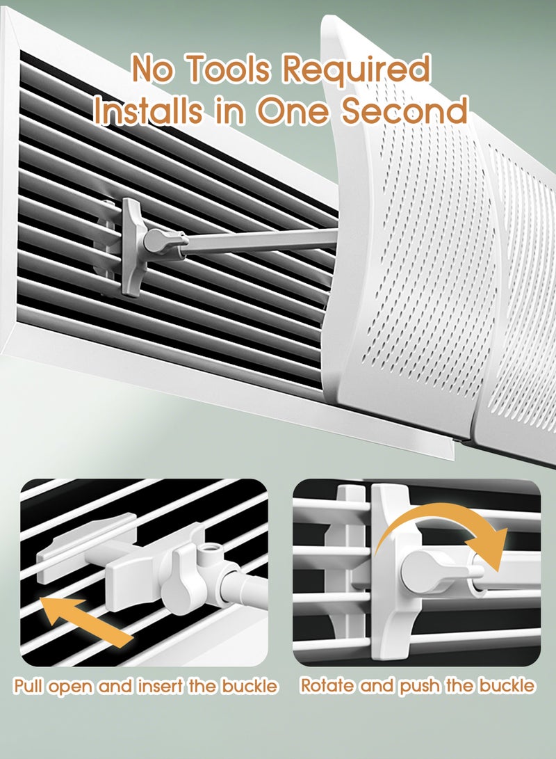 Central Air Conditioning Deflector, Retractable, No Need to Drill Holes, Central Air Conditioning Windscreen Anti-Direct Blowing Baffle - Home, Bedroom, Living Room, Office, All Seasons (58.5-95.5 cm)