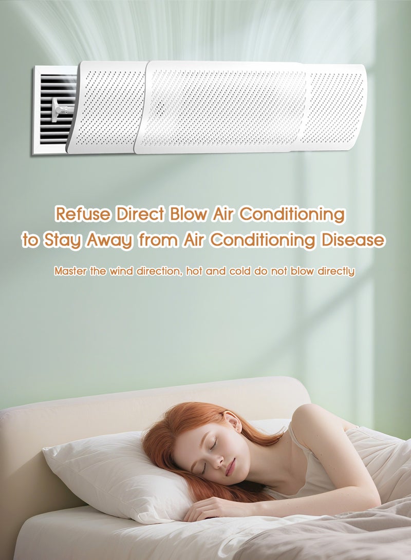 Central Air Conditioning Deflector, Retractable, No Need to Drill Holes, Central Air Conditioning Windscreen Anti-Direct Blowing Baffle - Home, Bedroom, Living Room, Office, All Seasons (58.5-95.5 cm)