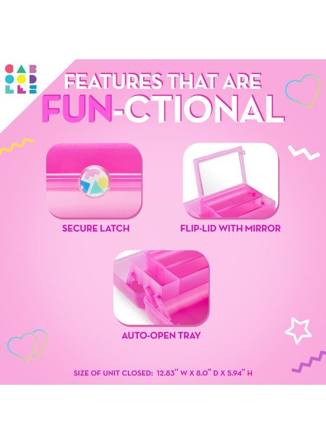 Caboodles Twilight Disco - On-the-go Girl Costmetic Organizer Make-up & Accessory Carry Case, Pink Sparkle - Image 5