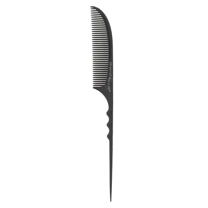 BORDSTRACT Rat Tail Comb Fine Tooth Carbon Fiber Heat Resistant Teasing Combs Pressing Combs for Hair StylistBlack01