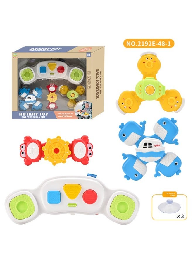 Children's Animal Stroller Spinning Top Fun Bath Spinning Baby Toy-Color:Zhuanzhuanle Toy Stroller Model  - Image 1