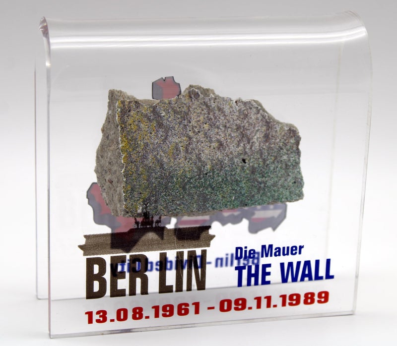 BWBS Original Piece of the Berlin Wall - Authentic Souvenir from the Real Wall in Germany Mounted in Acrylic Display (Large (4"X4"), Divided City) - Image 3