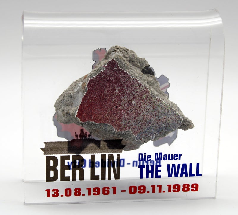 BWBS Original Piece of the Berlin Wall - Authentic Souvenir from the Real Wall in Germany Mounted in Acrylic Display (Large (4"X4"), Divided City) - Image 4