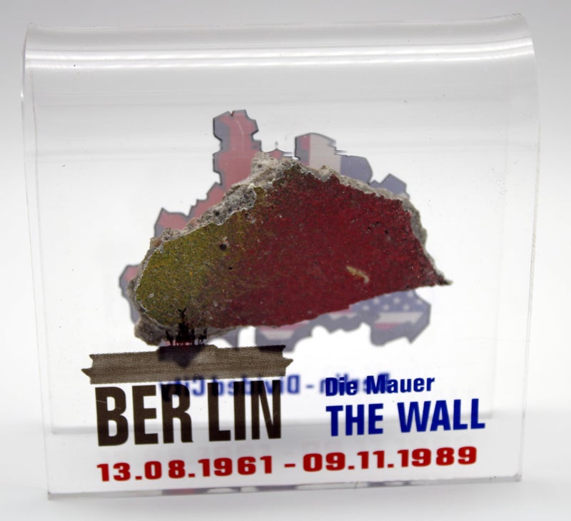 BWBS Original Piece of the Berlin Wall - Authentic Souvenir from the Real Wall in Germany Mounted in Acrylic Display (Large (4"X4"), Divided City) - Image 2
