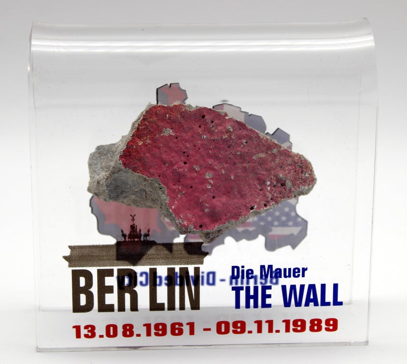 BWBS Original Piece of the Berlin Wall - Authentic Souvenir from the Real Wall in Germany Mounted in Acrylic Display (Large (4"X4"), Divided City) - Image 5