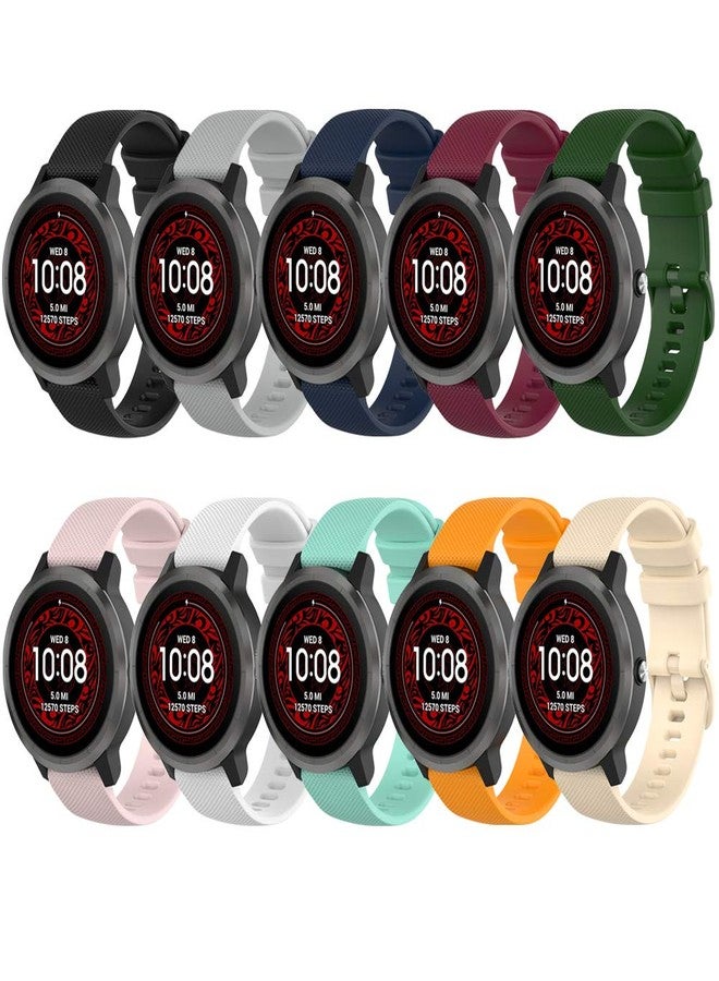 QGHXO Band for Garmin Vivoactive 6/5/3, Soft Silicone Replacement Watch Band for Garmin Forerunner 55/158/165/245/645 (No Tracker,Replacement Bands Only) - Image 1