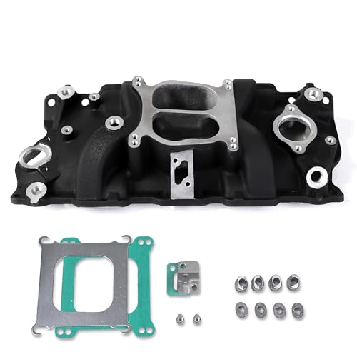 JGhyperX 2101 2001 Intake Manifold Aluminum Dual Plane Compatible with Chevy Small Block 1955-1995 SBC 262 265 267 283 302 305 307 327 350 400 5,500 RPM V8 Engine - Image 4