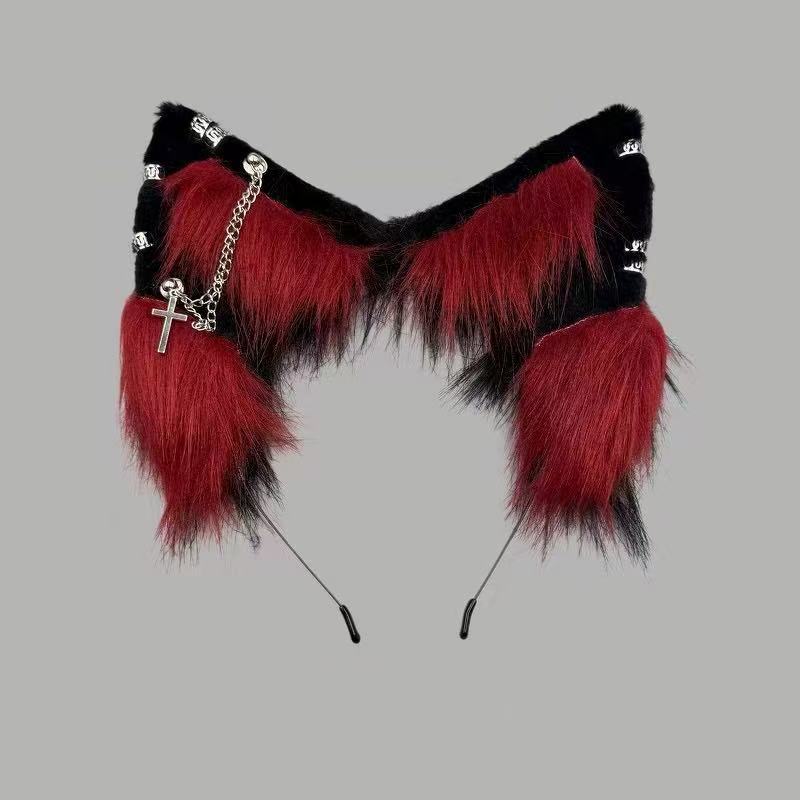 Handmade Simulation Plush Beast Ear Headband Cute Comic-Con Props Cosplay Party Headwear Puppet Hair Accessories - Image 5