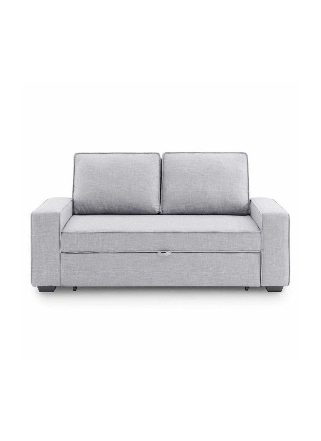 DANUBE HOME Lianna Sofa Bed With Pull Out Bed And Folding Back Convertible Sleeping Sofabed Comfortable Living Room Furniture L176Xw103Xh87Cm - Light Grey  - Image 1