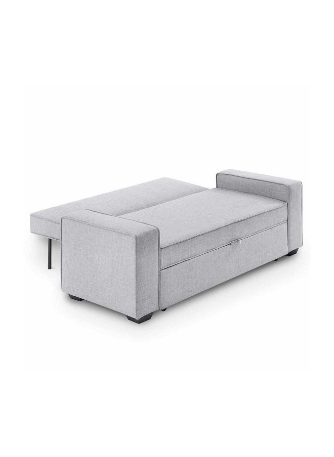 DANUBE HOME Lianna Sofa Bed With Pull Out Bed And Folding Back Convertible Sleeping Sofabed Comfortable Living Room Furniture L176Xw103Xh87Cm - Light Grey  - Image 4