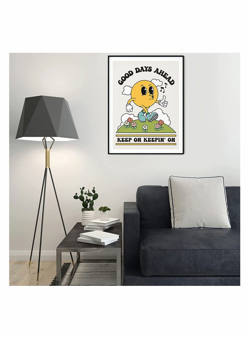 طباعة قماش كرتونية رجعية بدون إطار للديكور المنزلي والمكتبي - جاهزة للتعليق 30x40 سم - Image 3