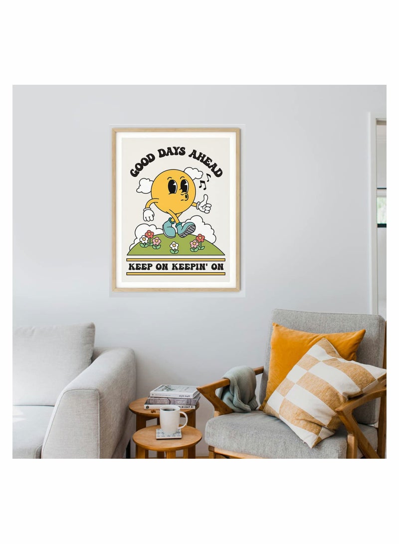 طباعة قماش كرتونية رجعية بدون إطار للديكور المنزلي والمكتبي - جاهزة للتعليق 30x40 سم - Image 5
