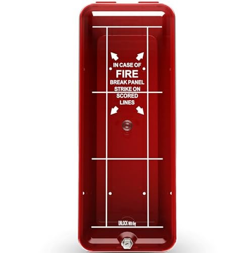 ISOP PVC Fire Extinguisher Cabinet Large for 5 kg or 10 lb - Fire Extinguisher Storage Indoor / Outdoor - Wall Mounted Fire-rescue Extinguishers Box - ABC Extinguishers Mounting - Wall-Fixed Enclosure - Image 2