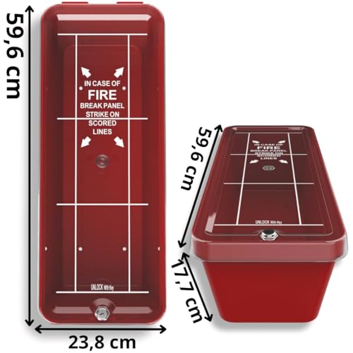 ISOP PVC Fire Extinguisher Cabinet Large for 5 kg or 10 lb - Fire Extinguisher Storage Indoor / Outdoor - Wall Mounted Fire-rescue Extinguishers Box - ABC Extinguishers Mounting - Wall-Fixed Enclosure - Image 4