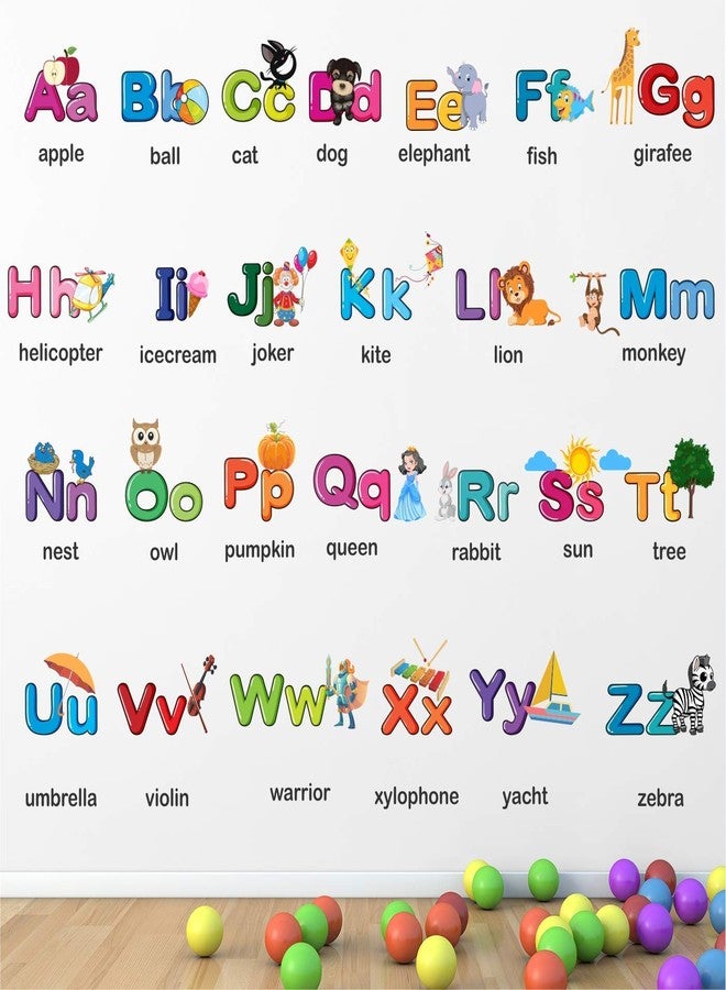 Byte shop 'Alphabets for Kids Learning Education Nursery Pre School Kinder Garden Baby Wall Sticker' -(Multi Colour, Vinyl - 120cm X 80 cm) - Image 2