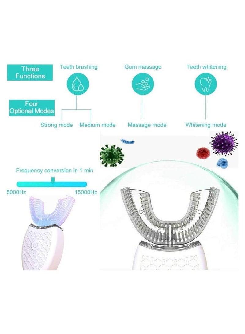 general Ultrasonic Teeth Cleaner Electric Toothbrush Automatic Mouth Cleaning 360° U-Shape Mouth Cleaner Teeth Whitening Sonic Toothbrush IPX7 Waterproof Toothbrush Heads - Image 5