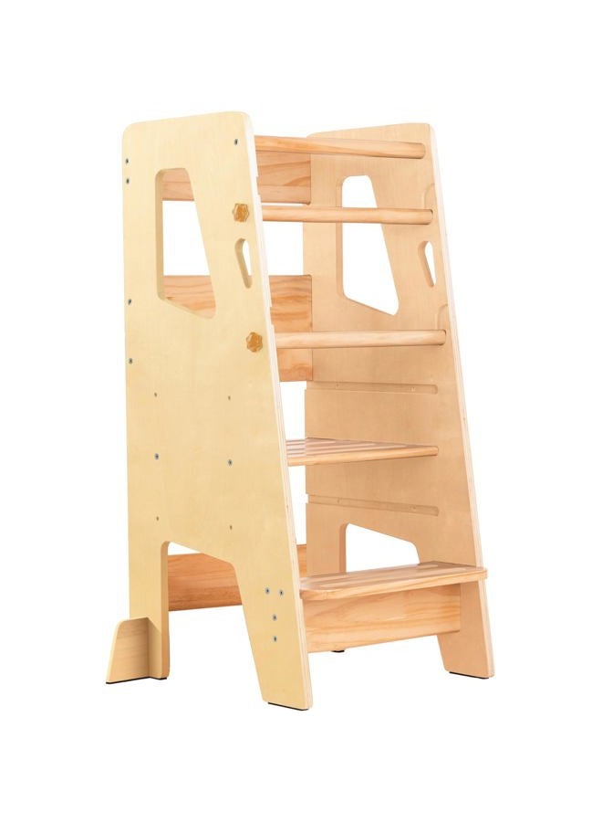 Ocodile Toddler Standing Tower - Complete Toddler Kitchen Stool Helper - Ideal Kids Kitchen Step Stool for Learning New Skills - 2024 Design with Safety Feet - Varnished - Image 1